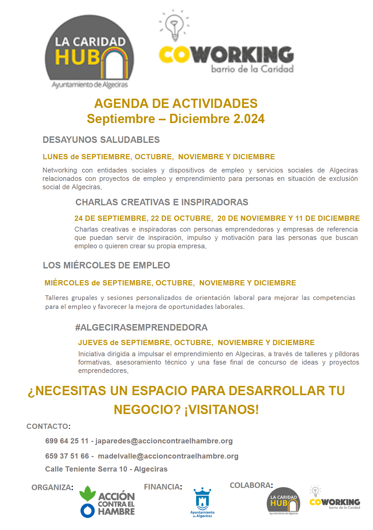 Actividades Coworking Cariridad